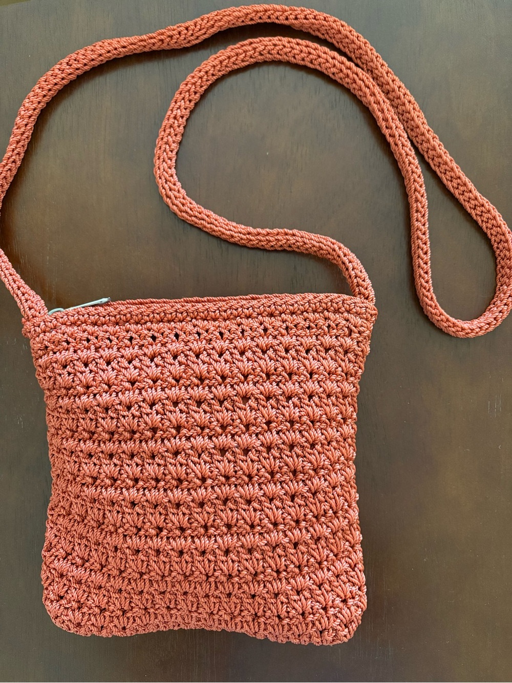 Clarks Boho-Chic Woven Crossbody Purse- In Burnt Orange - Picture 1 of 6